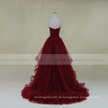 Burgund plus Größe Frauen Abendkleid Guangzhou